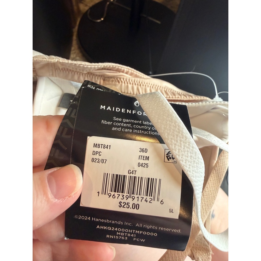 Maidenform T-Shirt Bra Set 2pk 36D White Nude Underwire Smooth NWT - Picture 3 of 3